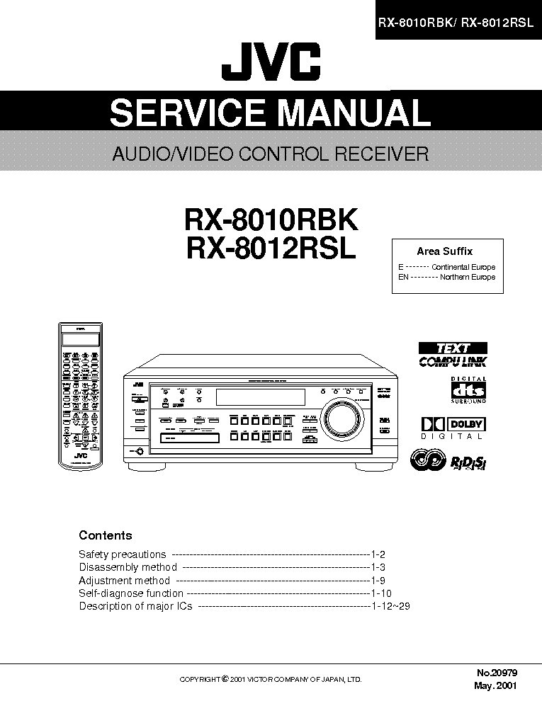 JVC RX-8010RBK 8012RSL service manual (1st page)
