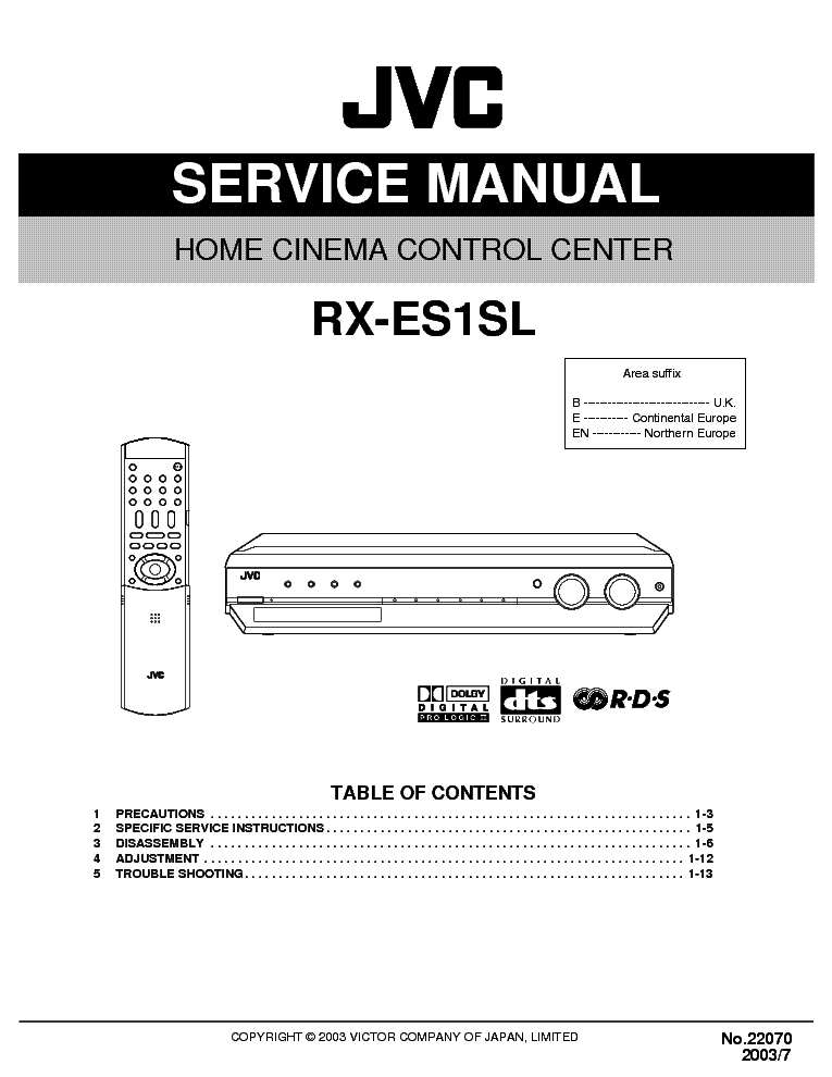 JVC RX-ES1SL SM service manual (1st page)