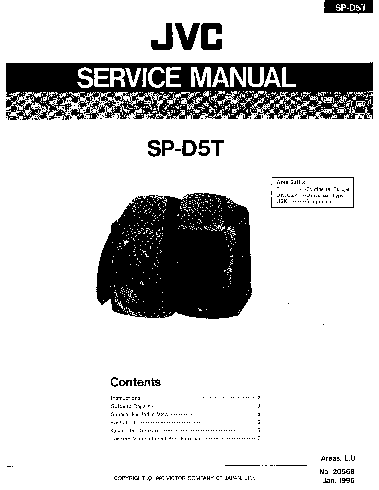 JVC SP-D5T service manual