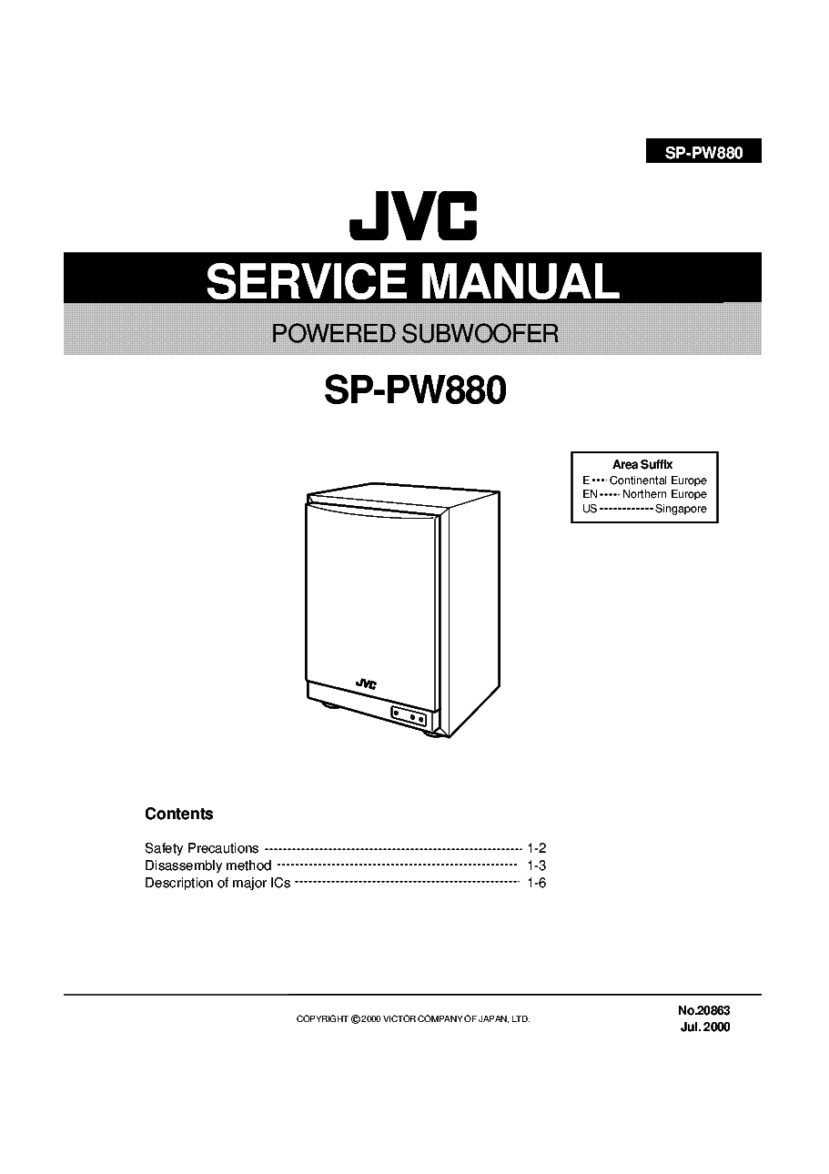 JVC SP-PW880 SM service manual (1st page)