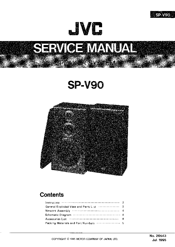 JVC SP-V90 service manual (1st page)