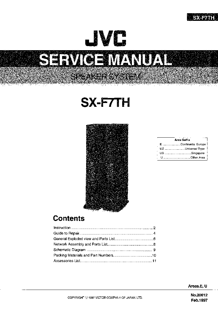 JVC SX-F7TH service manual (1st page)