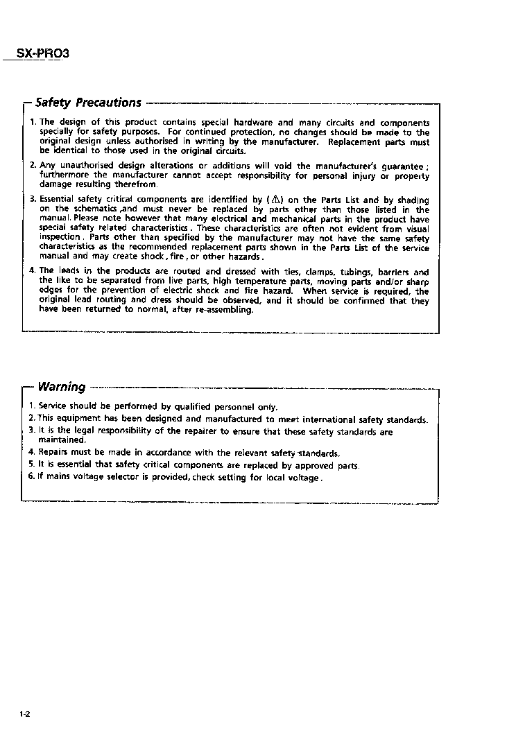 JVC SX-PR03 service manual (2nd page)