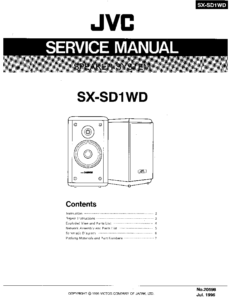 JVC SX-SD1WD service manual (1st page)