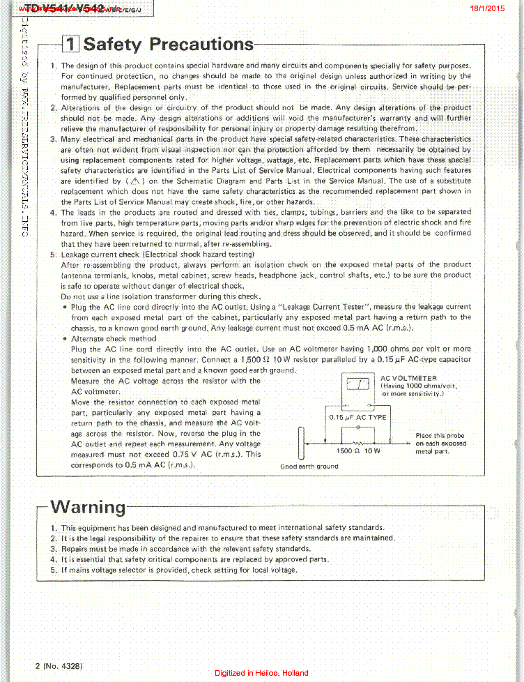 JVC TD-V541 TD-V542 service manual (2nd page)