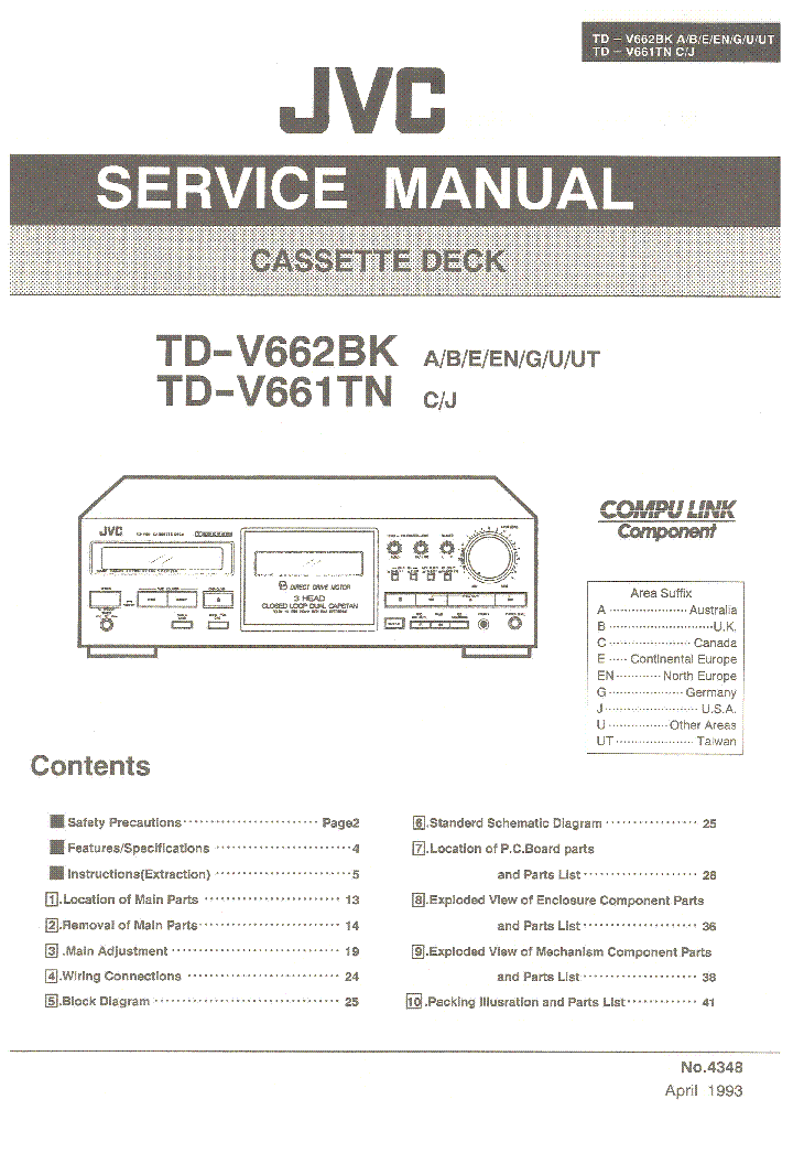 JVC TD-V661TN V662BK SM service manual (1st page)