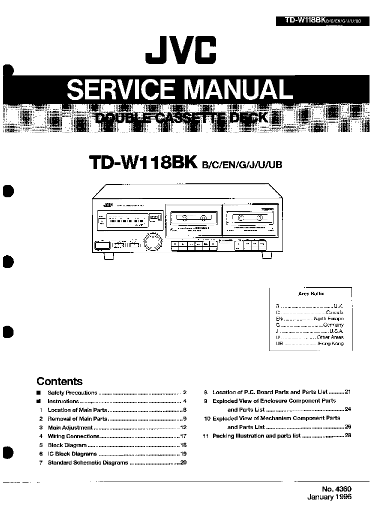 JVC TD-W118BK SM COLOR service manual