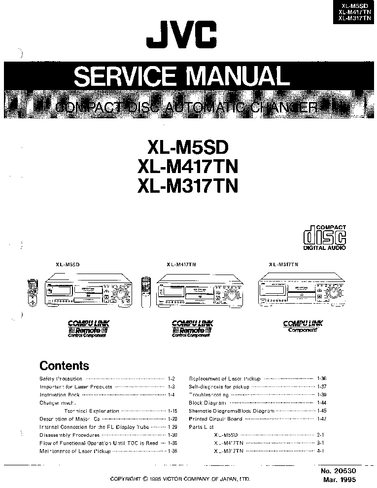 JVC XL-M5SD-M417TN-M317TN service manual (1st page)