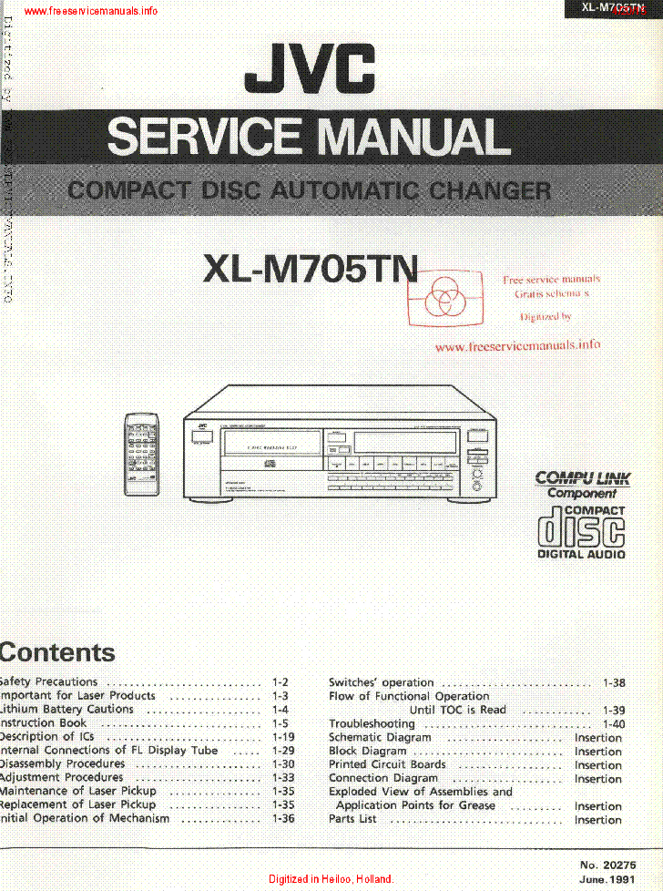 JVC XL-M705TN SM service manual (1st page)