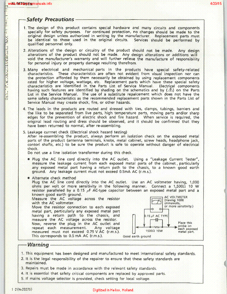 JVC XL-M705TN SM service manual (2nd page)