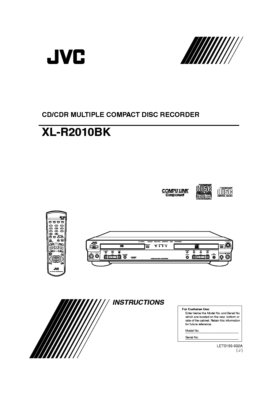 JVC XL-R2010 service manual (1st page)