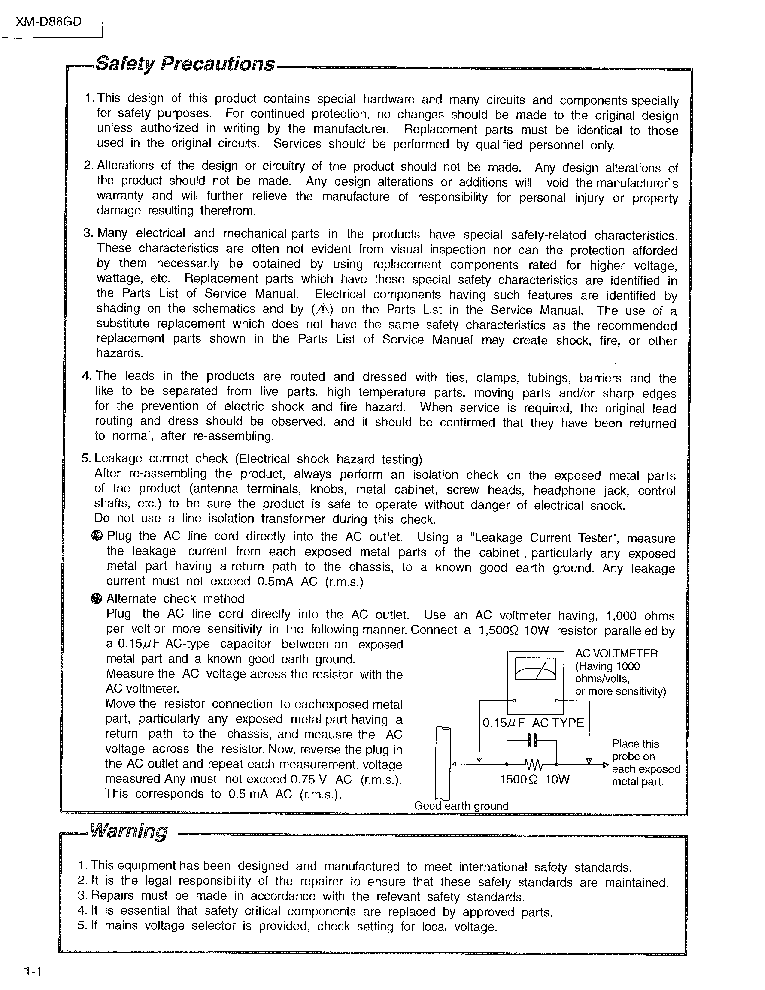 JVC XM-D88GD service manual (2nd page)