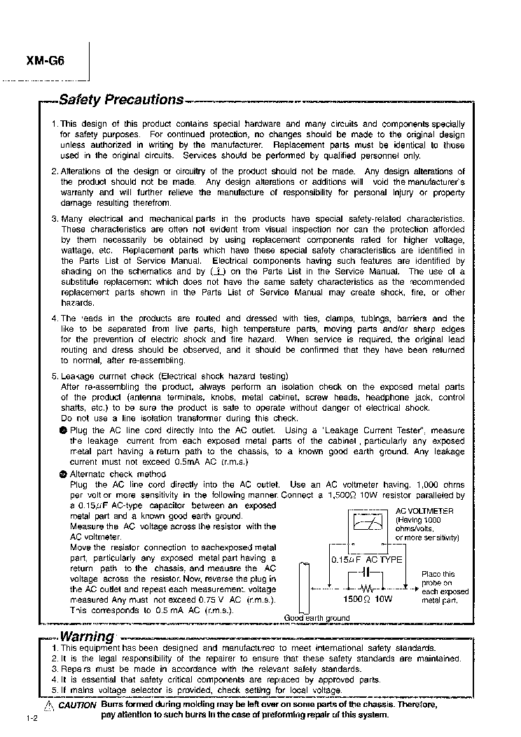 JVC XM-G6 service manual (2nd page)