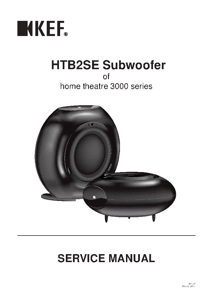 KEF HTB2SE SUBWOOFER Manual download, schematics, eeprom, repair info for electronics