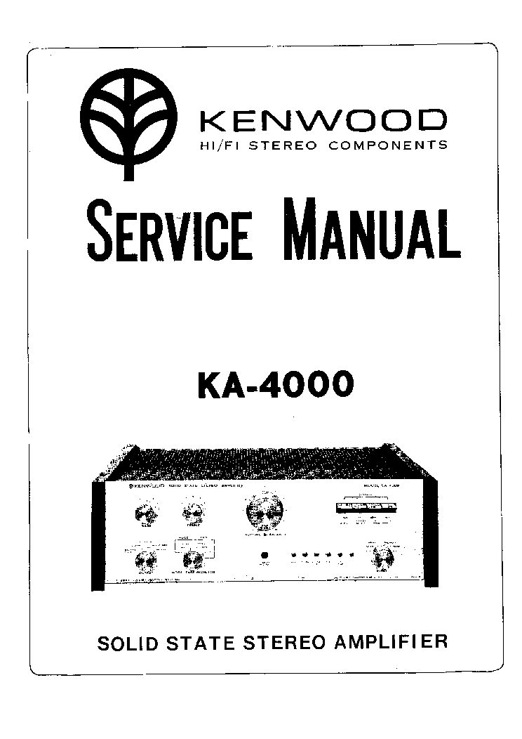 KENWOOD KA-4000 service manual (1st page)