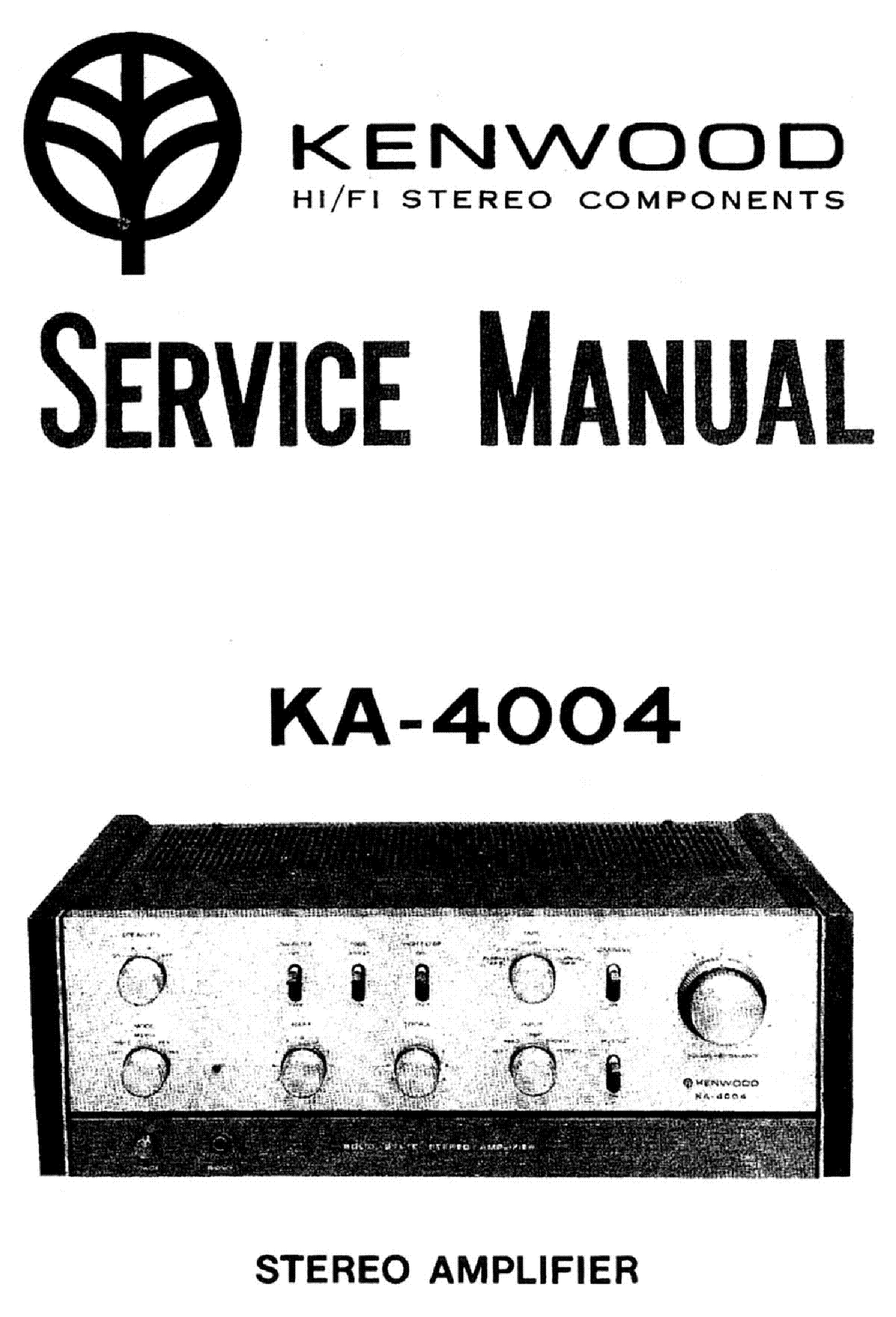 KENWOOD KA-4004 service manual (2nd page)