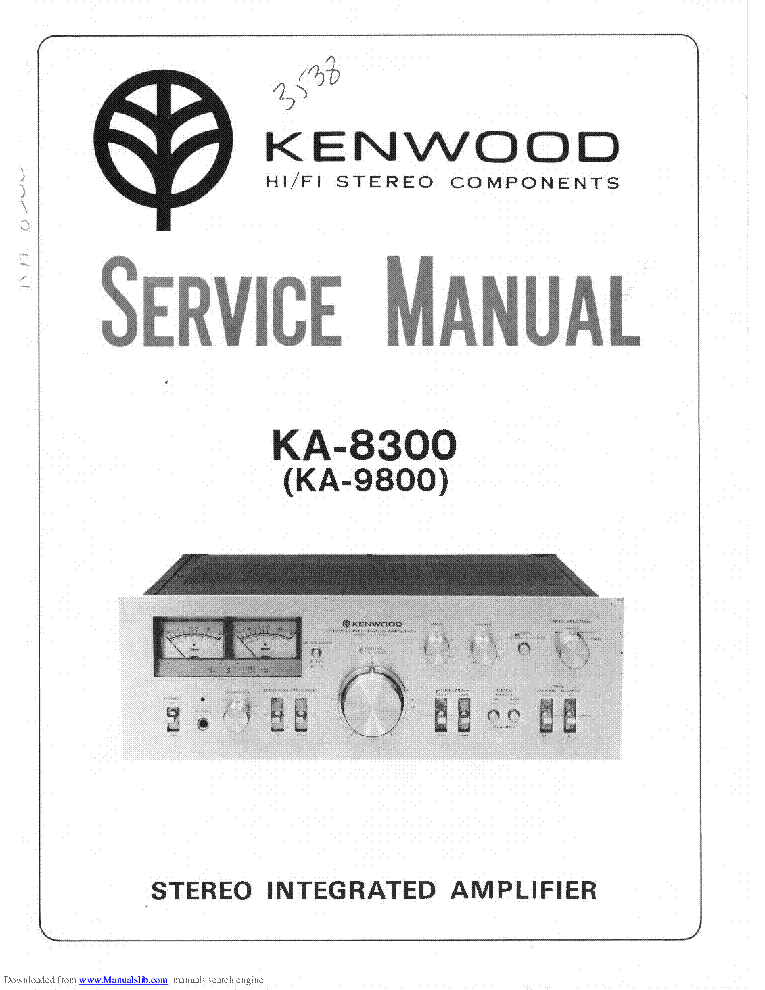 KENWOOD KA-8300 KA-9800 SM service manual (1st page)