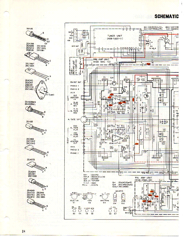 KENWOOD KR-6600 SCHEMATIC WITH VOLTAGES service manual (2nd page)