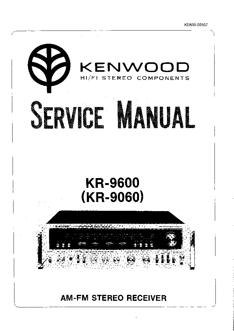 KENWOOD KR-9600  STEREO  RECEIVER INSTRUCTION  MANUAL 