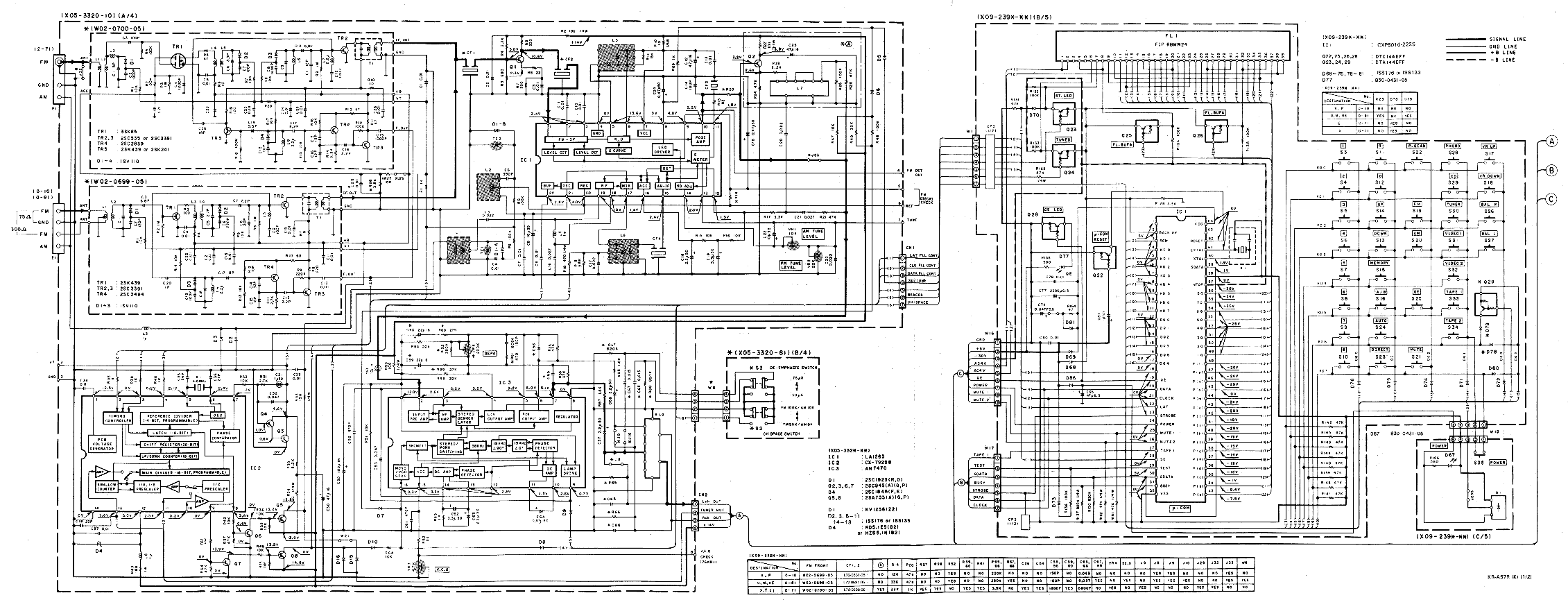 KENWOOD KR-A57R STEREO RECEIVER SCHEMATIC service manual