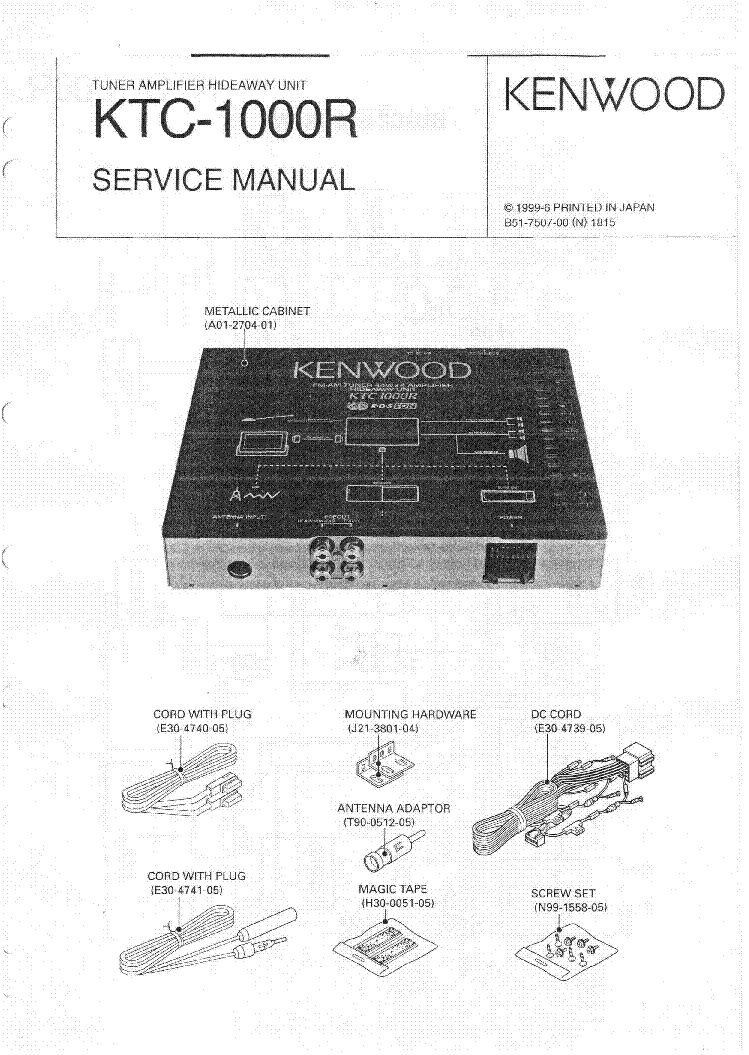 KENWOOD KTC-1000R service manual (1st page)