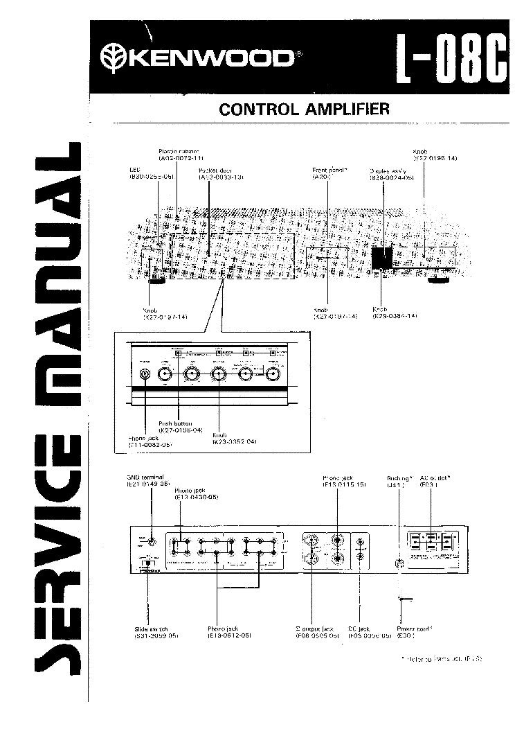 KENWOOD L-08C CONTROL AMPLIFIER SM service manual