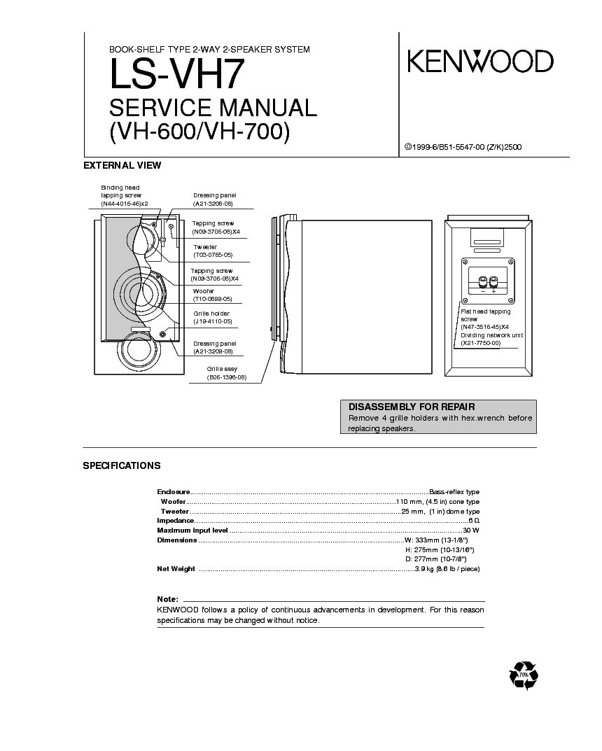 Kenwood Ls Vh7 Service Manual Download Schematics Eeprom Repair Info For Electronics Experts