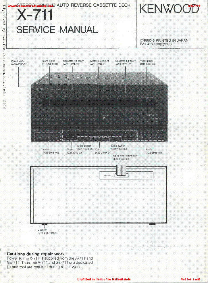 KENWOOD X-711 SM service manual