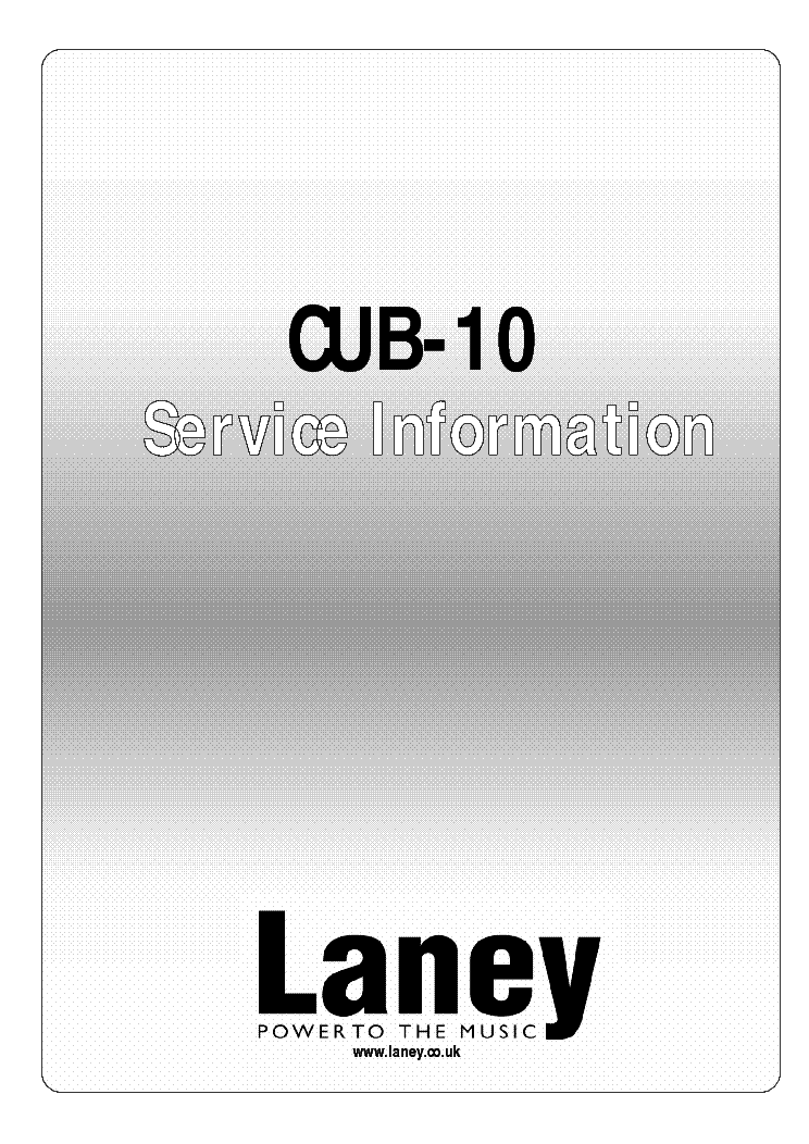 LANEY CUB-10 SCH service manual (1st page)