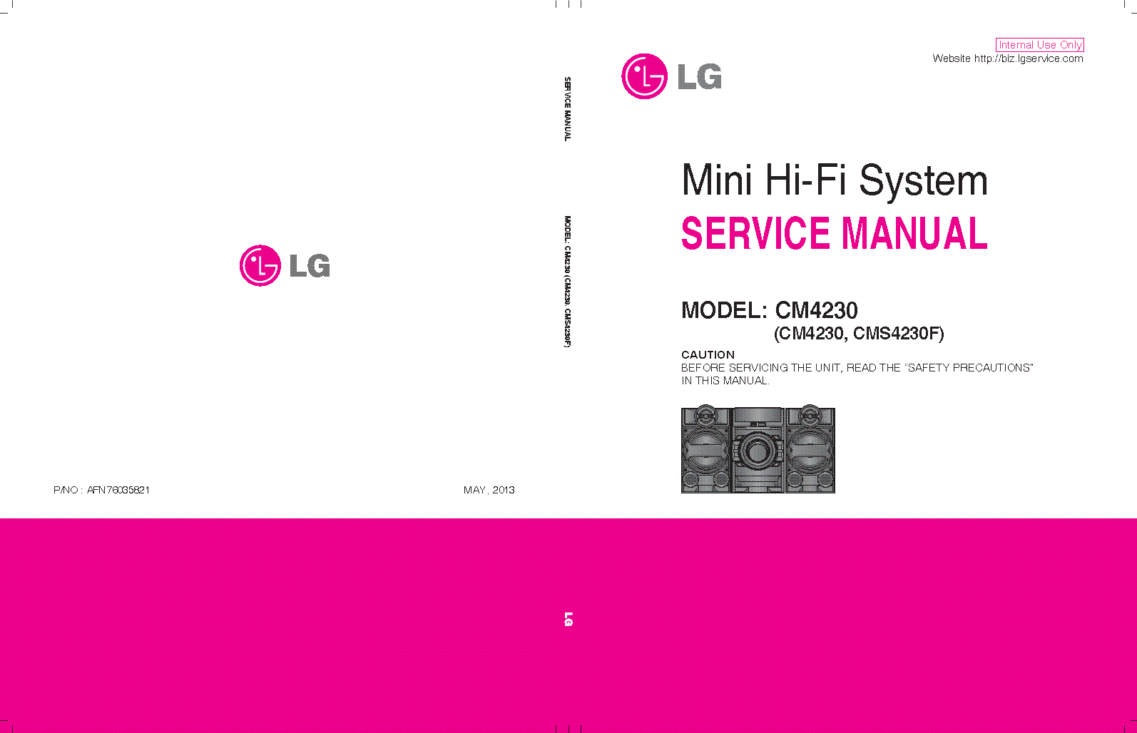 LG CM4230 AFN76035821 service manual