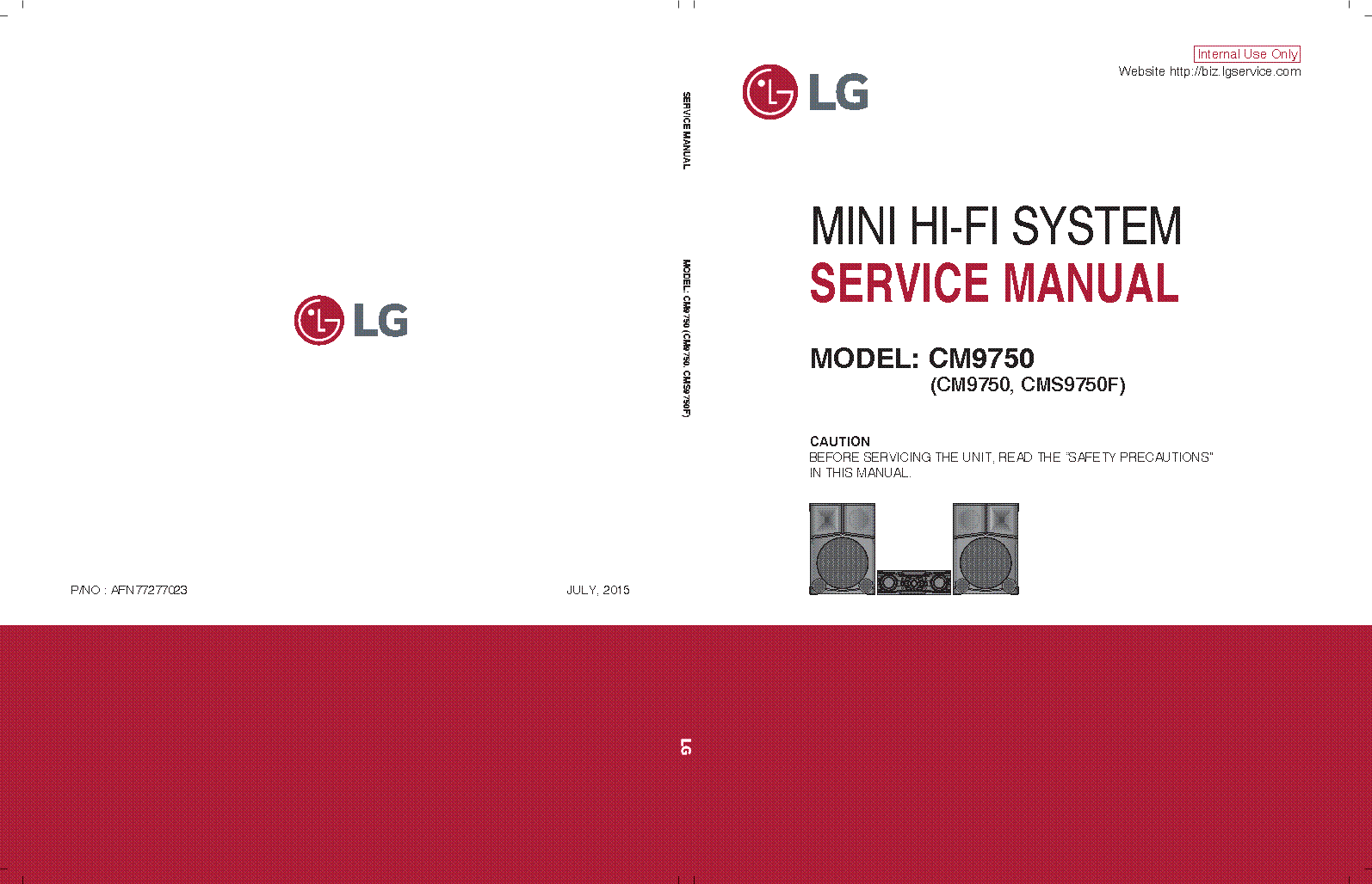 LG CM9750 AFN77277023 SM service manual