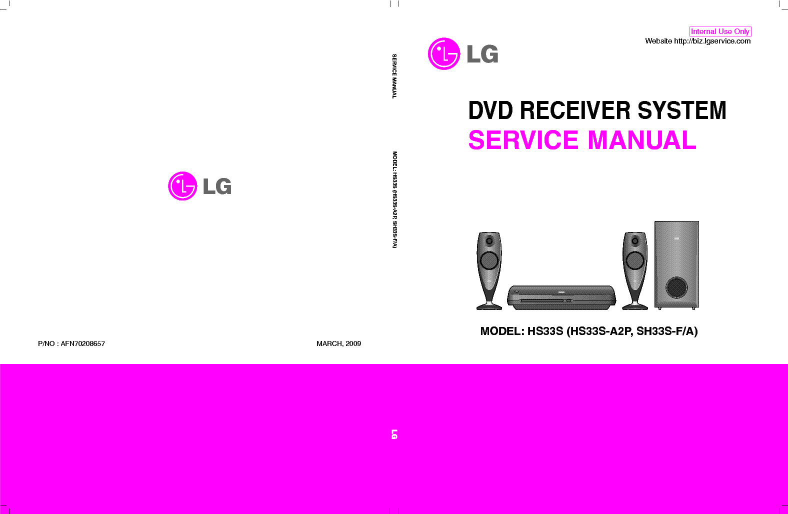 LG HS33S-A2P AFN70208657 service manual