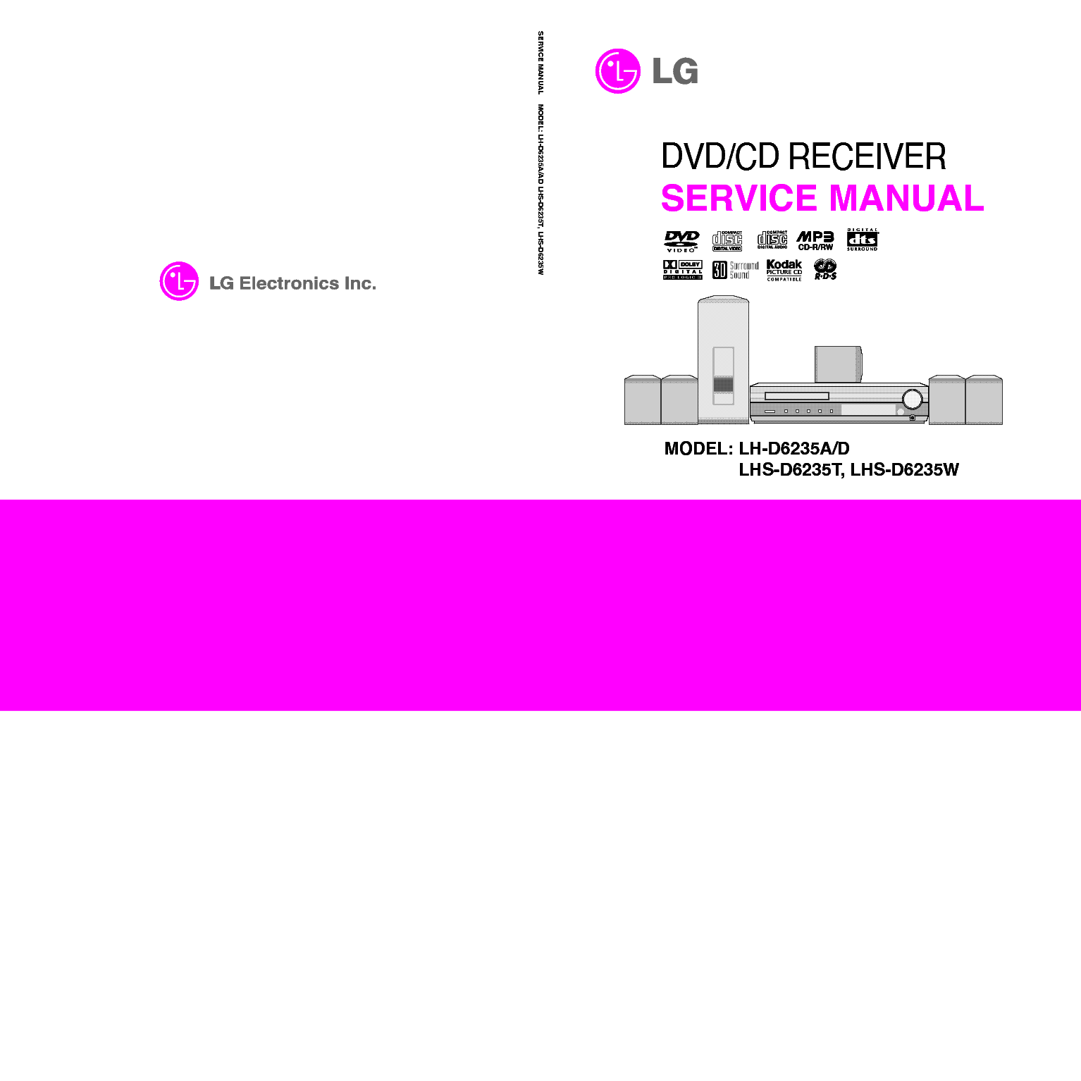 LG LH-D6235A LHS-D6235T LHS-D6235W SM service manual