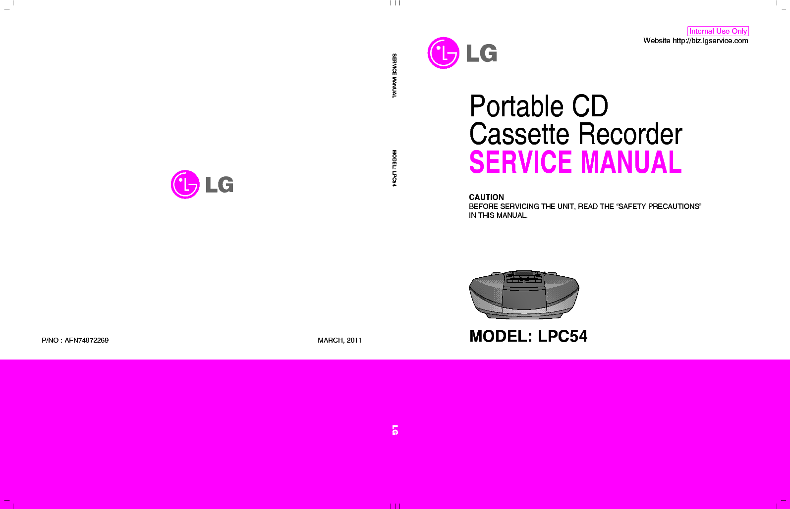 LG LPC54 AFN74972269 service manual