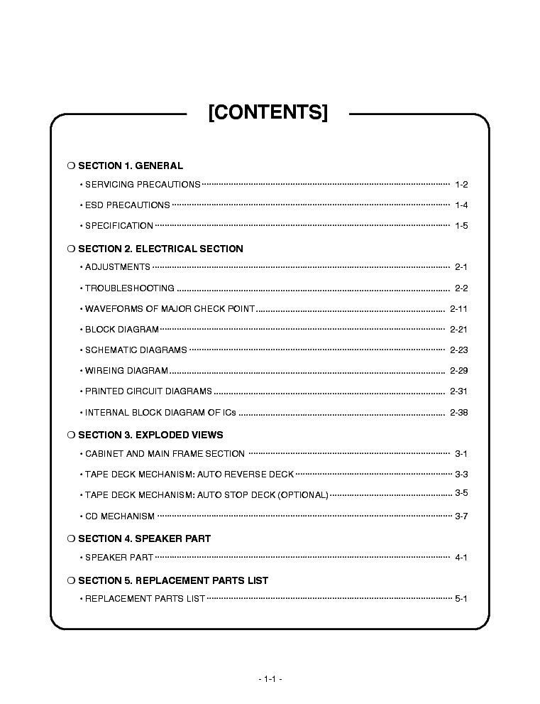 LG LX-M230A MICRO HI-FI SYSTEM service manual