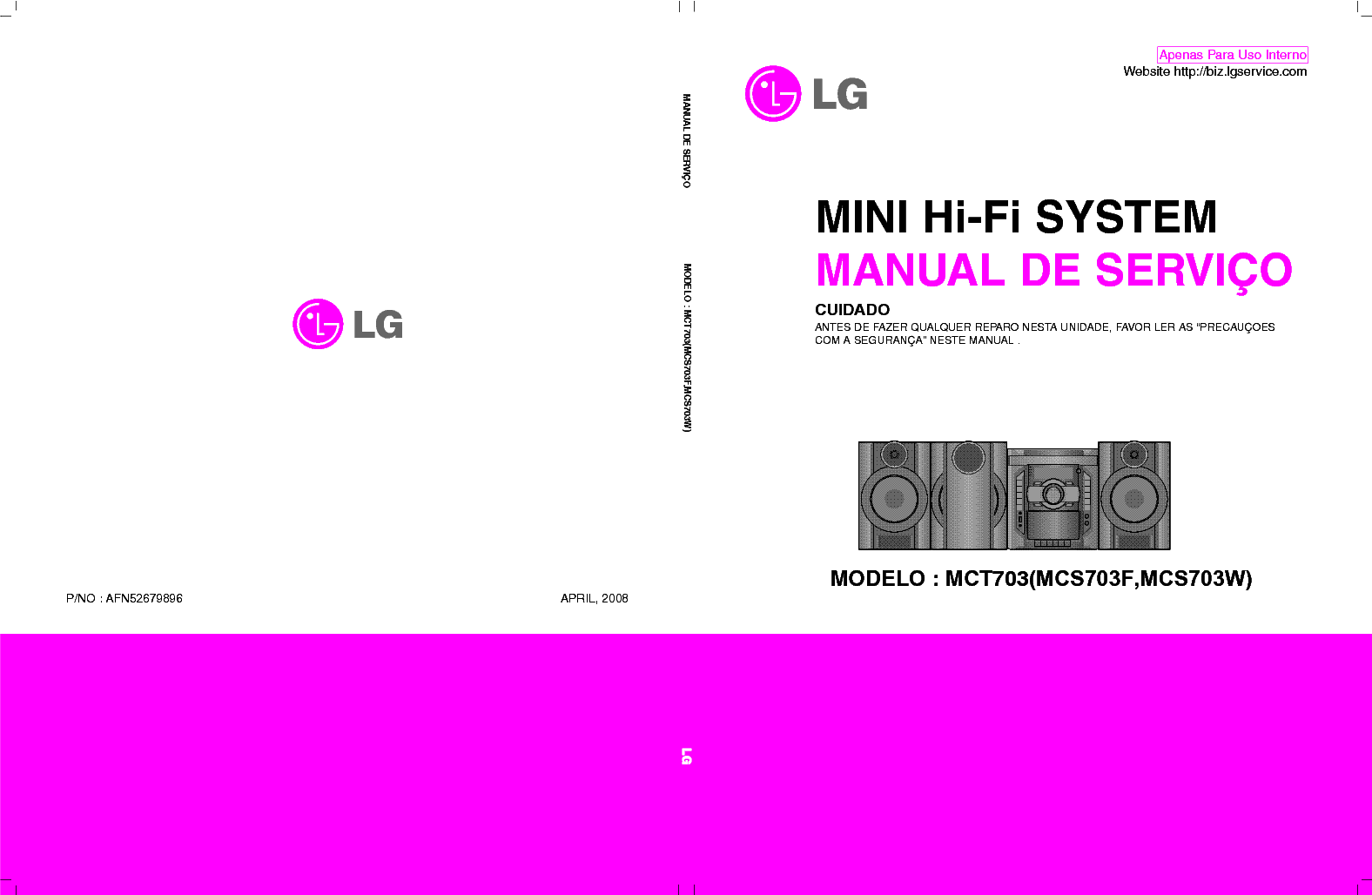 LG MCT703 SM service manual