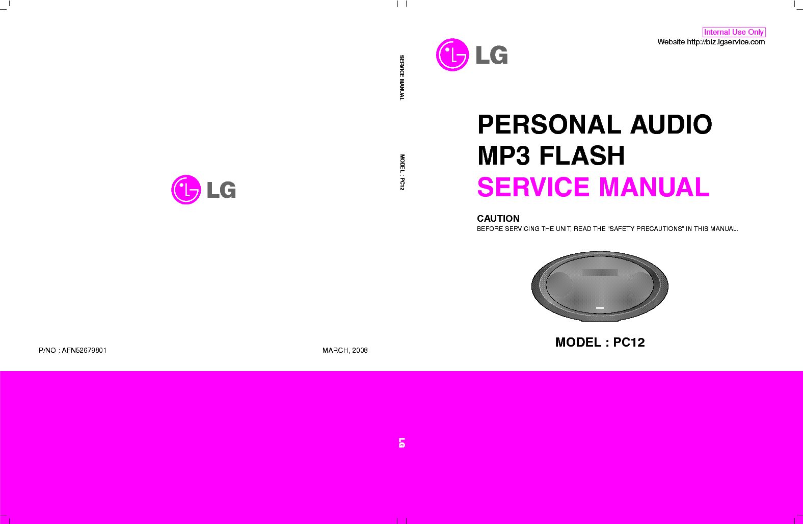 LG PC12 AFN52679801 service manual