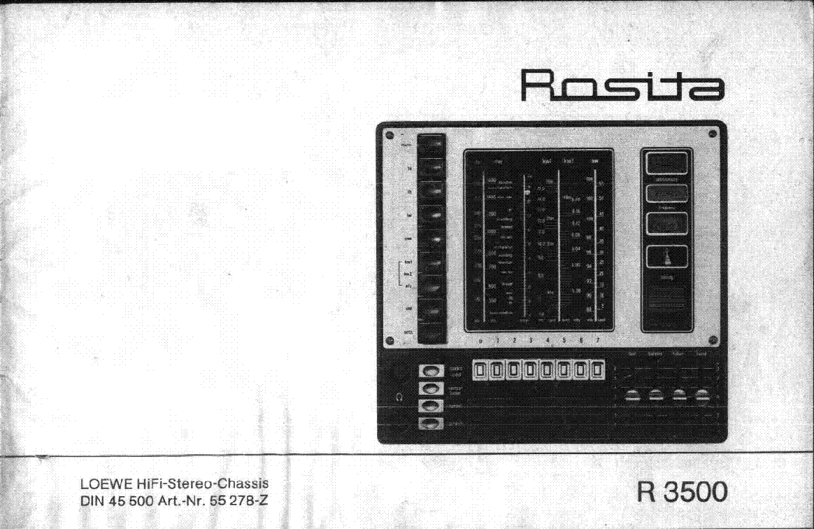 LOEWE ROSITA STEREO R3500 RECEIVER service manual (1st page)