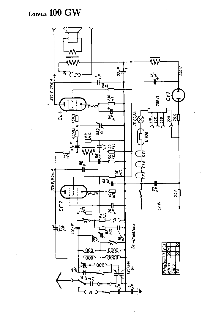 LORENZ 100GW RECEIVER SCH service manual