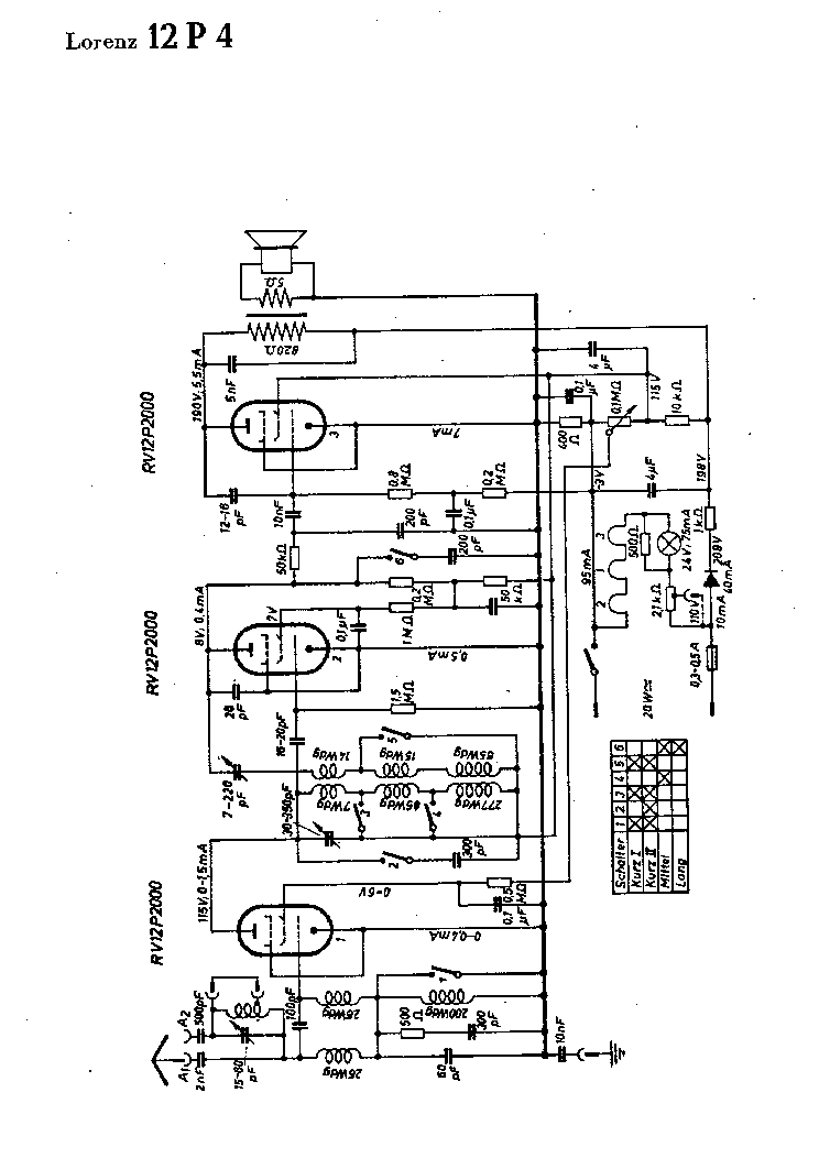 LORENZ 12P4 RECEIVER SCH service manual