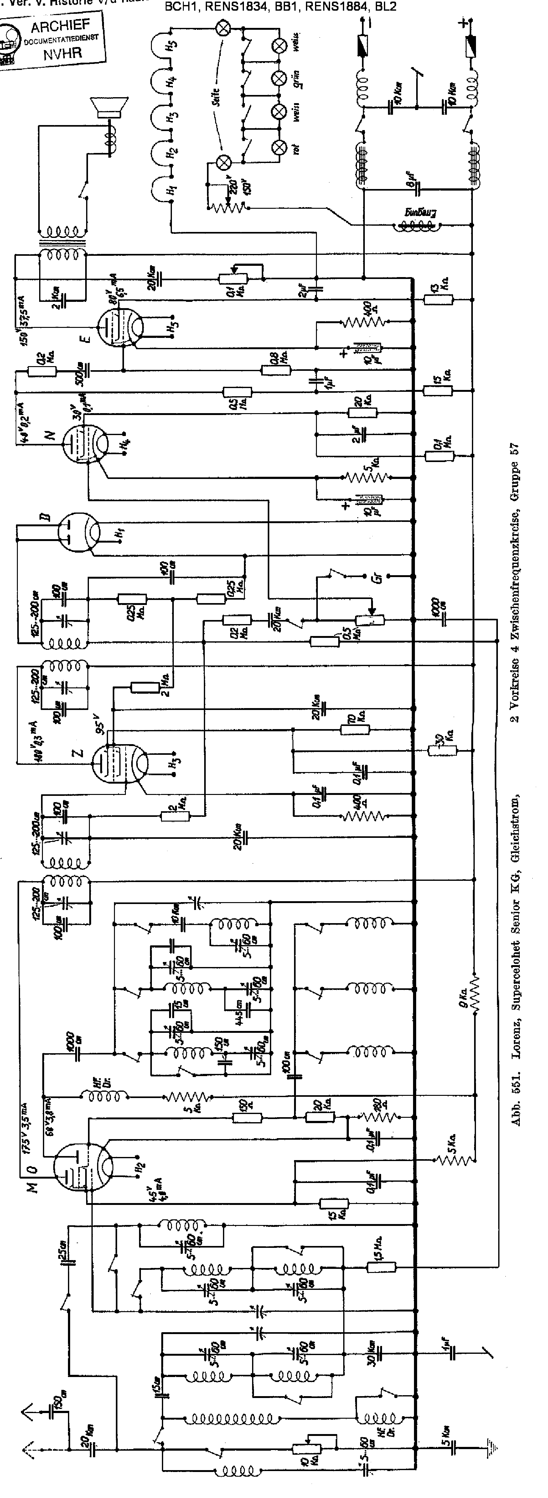 LORENZ 34G SENIOR SUPERCELOHET DC RECEIVER SCH service manual
