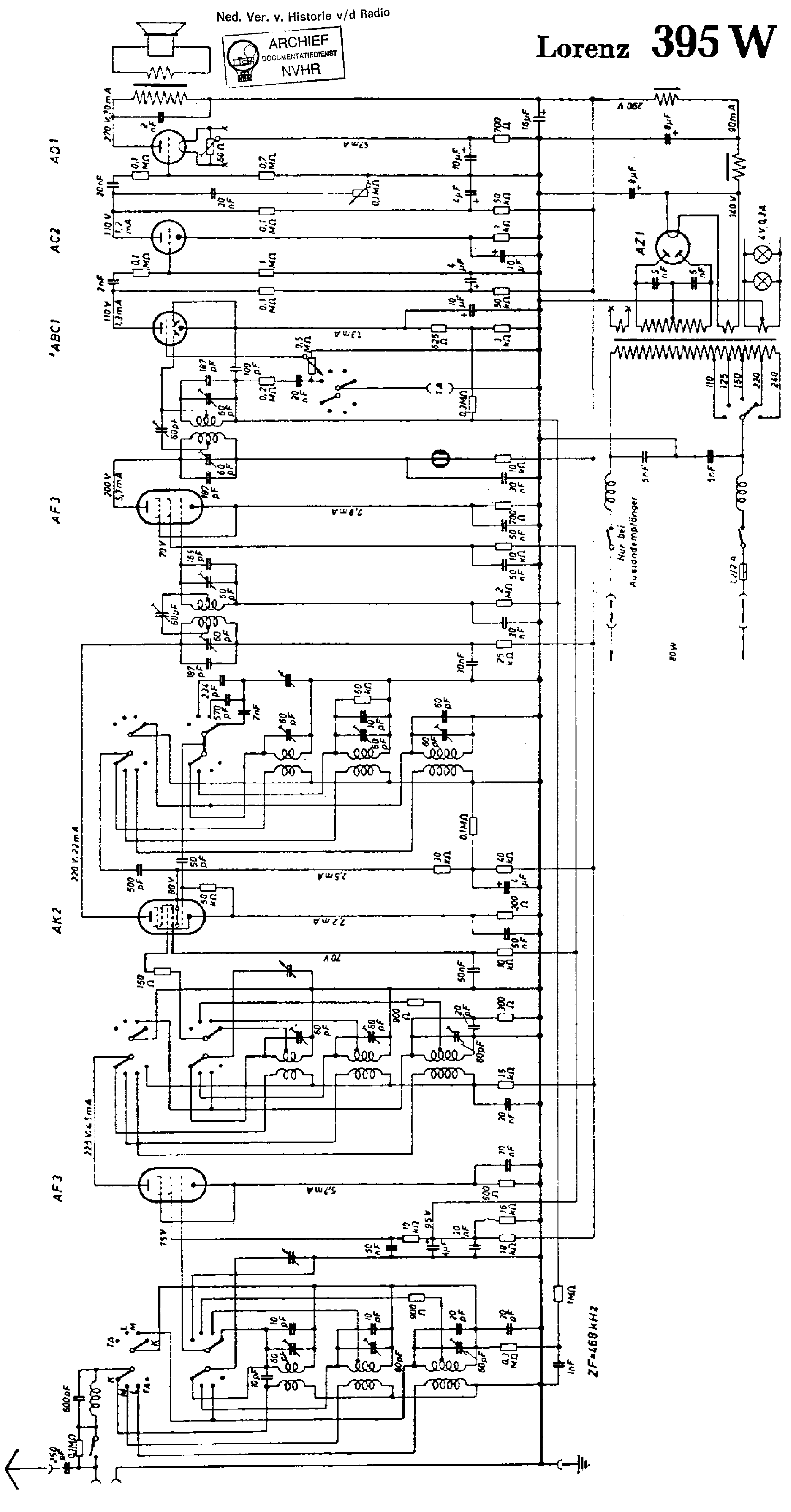 LORENZ 395W AC RECEIVER SCH service manual
