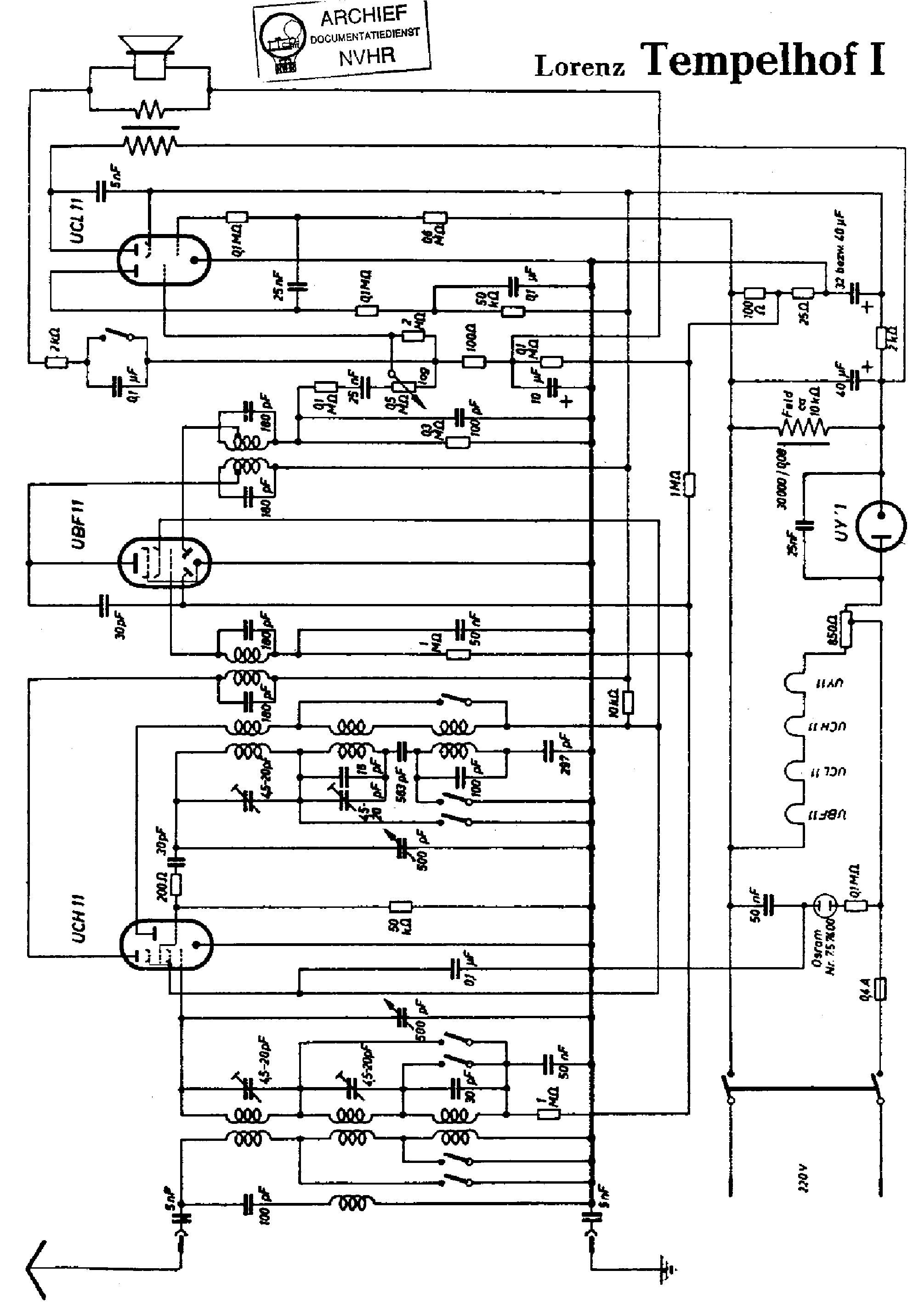 LORENZ B11 TEMPELHOFI AC-DC RECEIVER SM Service Manual download ...