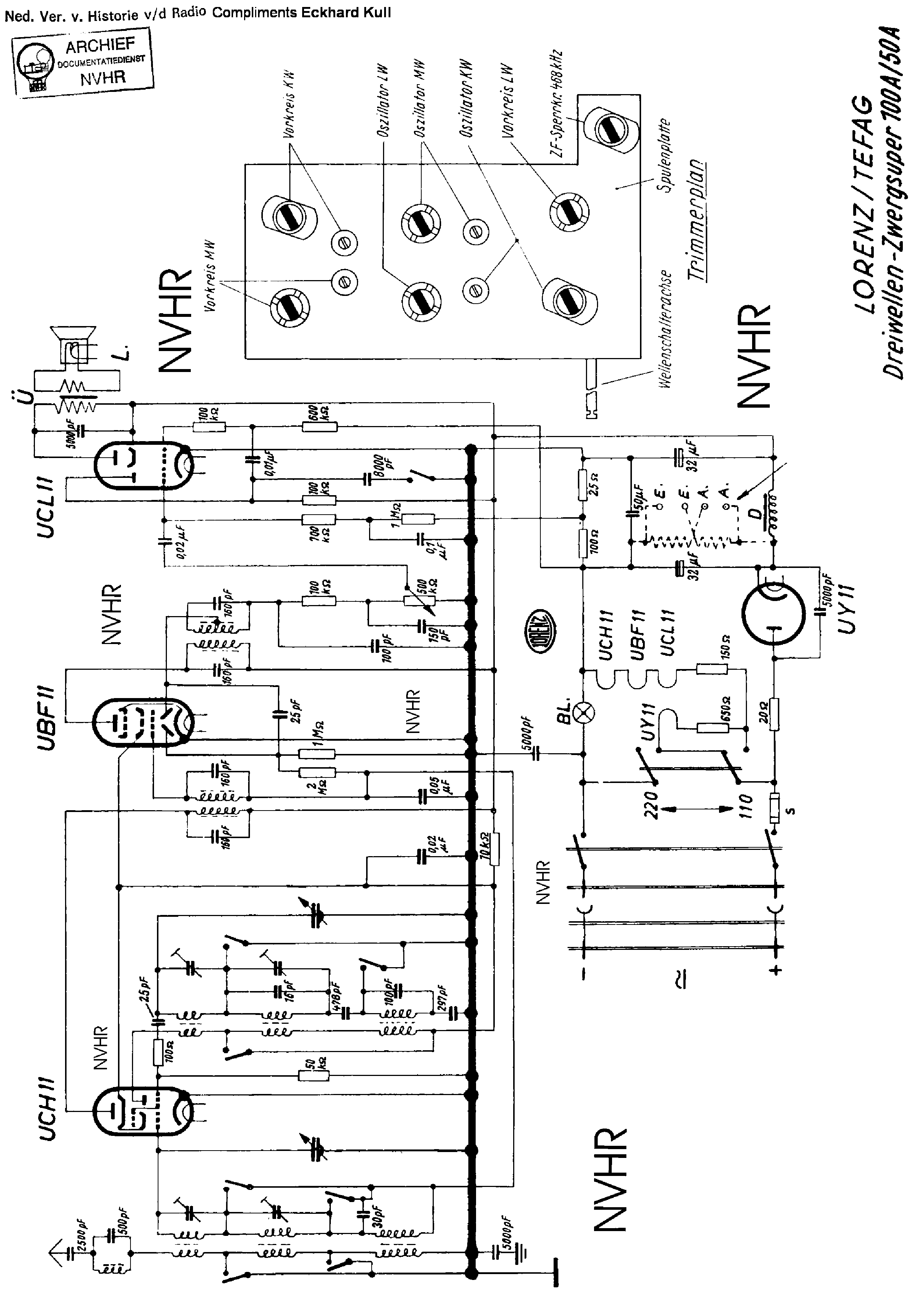 LORENZ KML-50-100 KLEINSTSUPER MINISUPER RECEIVER 1947 SM service manual