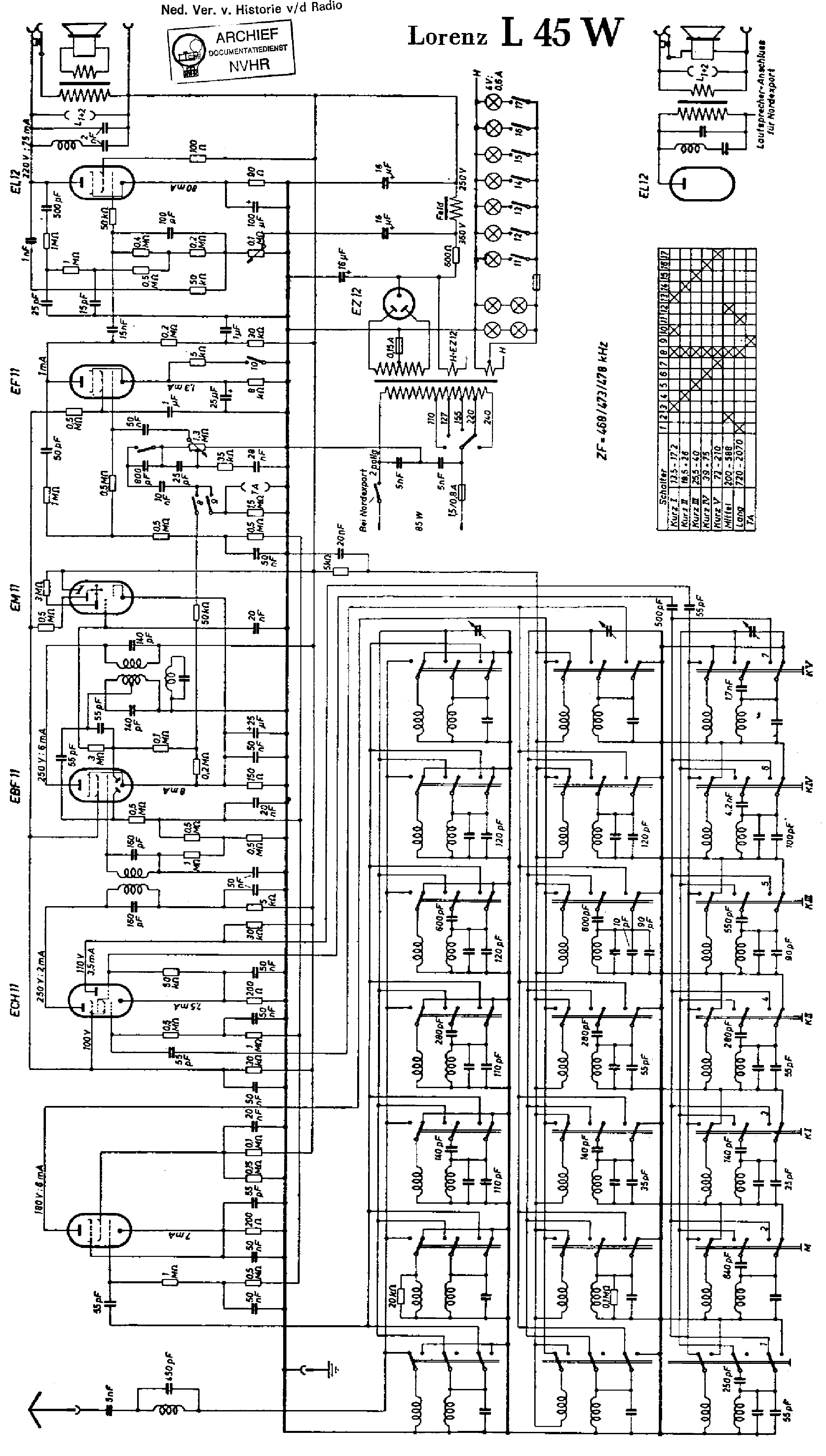 LORENZ L45W AC BUTTON RECEIVER SCH service manual