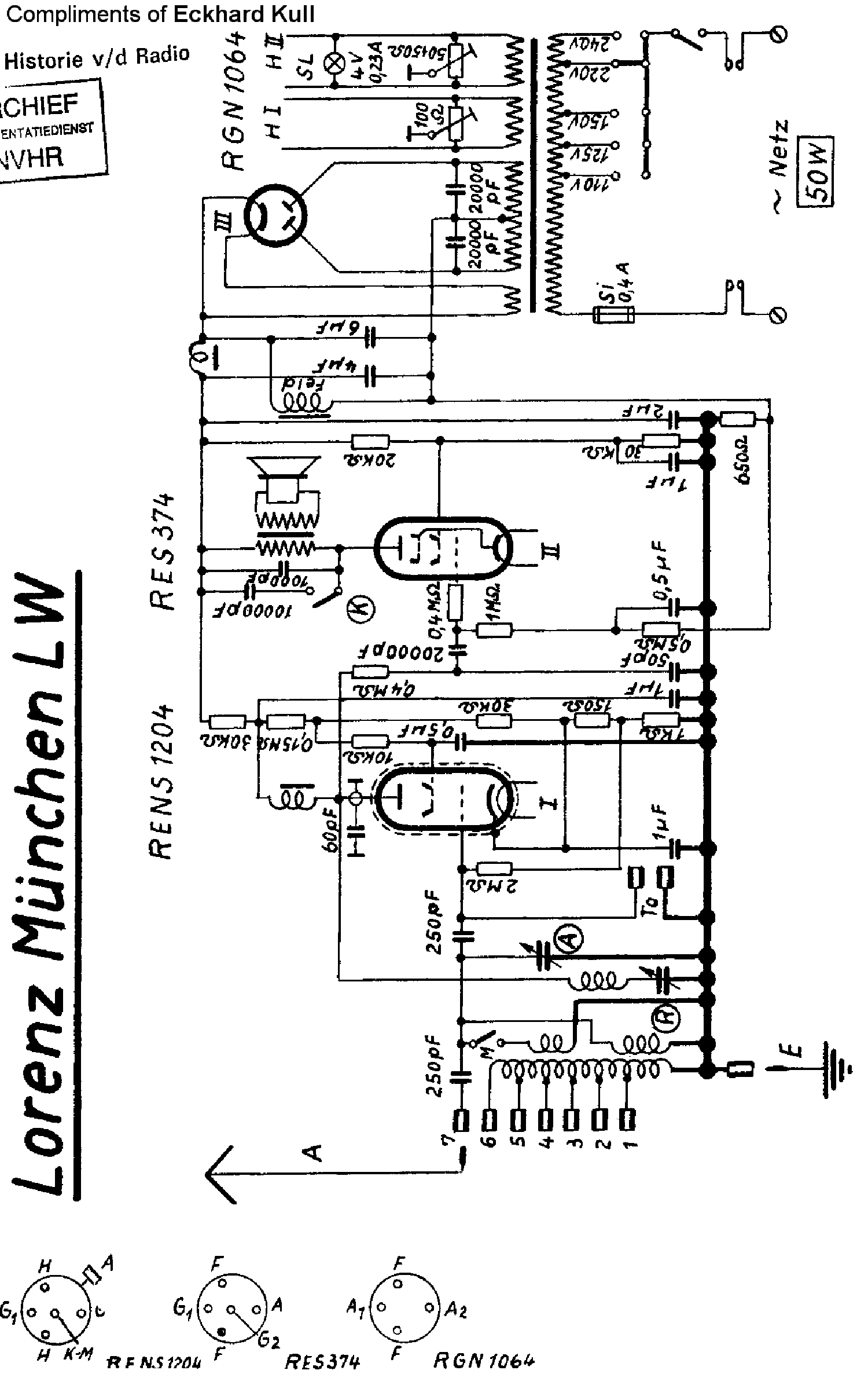 LORENZ MUNCHENLW AC RECEIVER SCH service manual