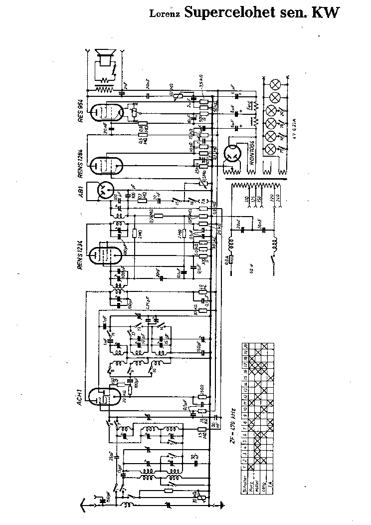 LORENZ SUPERCELOHET SEN KW  RECEIVER SCH service manual