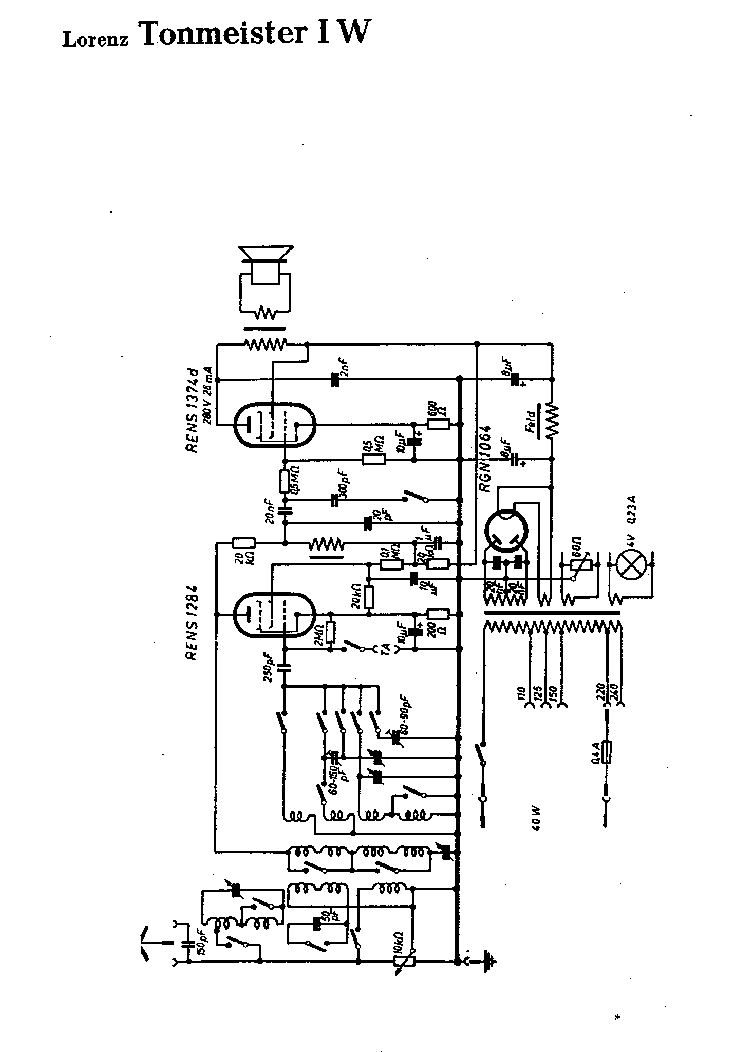 LORENZ TONMEISTER IW RECEIVER SCH service manual