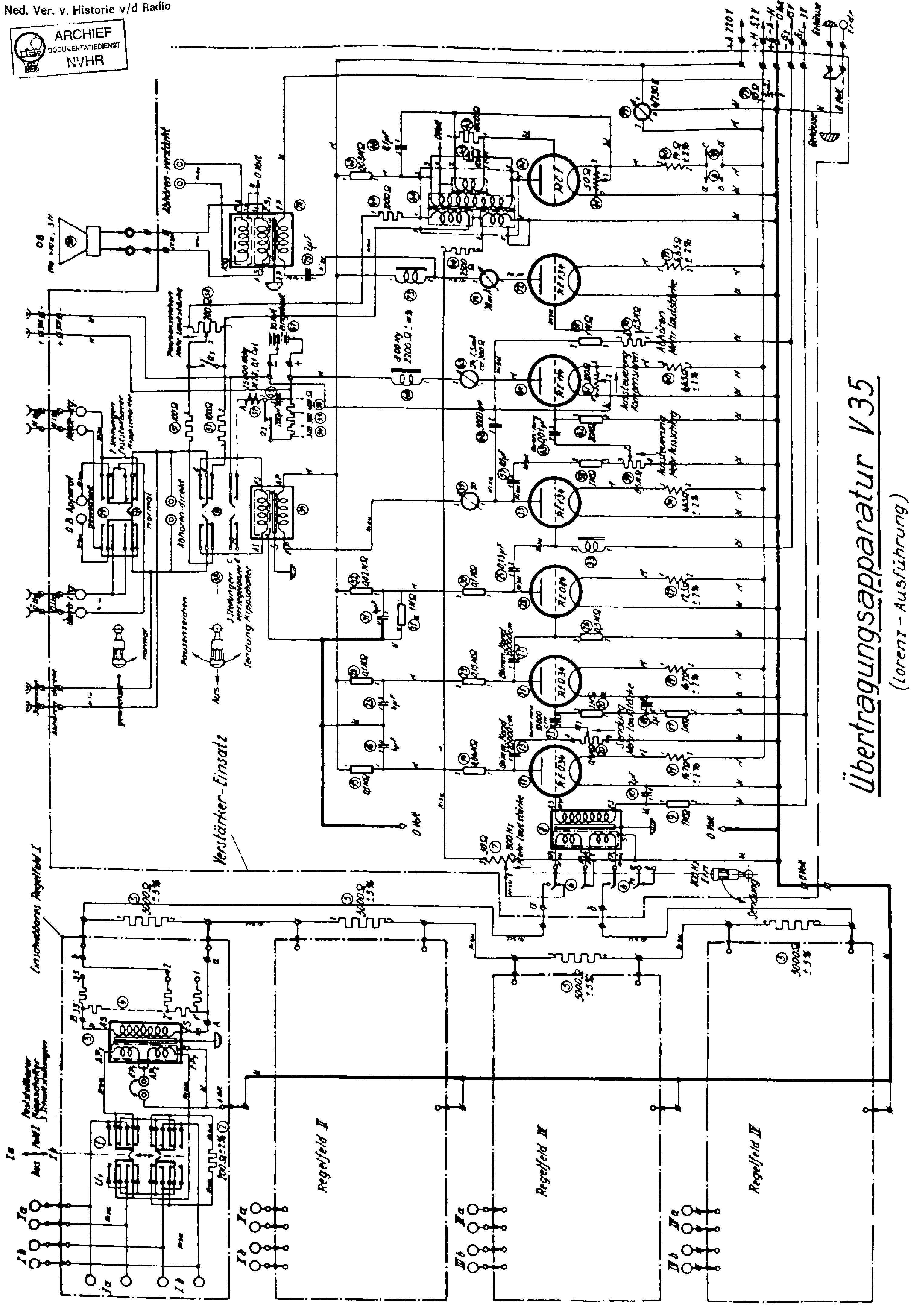 LORENZ V35 UBERTRAGUNGSAPPARATUR COMMUNICATIONS UNIT 1035 SCH Service ...