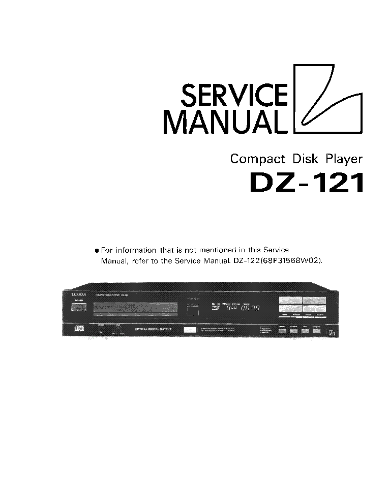 Sightseeing proposition Inspection LUXMAN DZ-121 Service Manual download, schematics, eeprom, repair info for  electronics experts